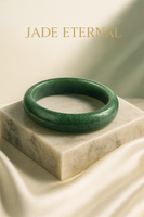 Jade Eternal - Genuine Myanmar Green Jadeite Bangle
