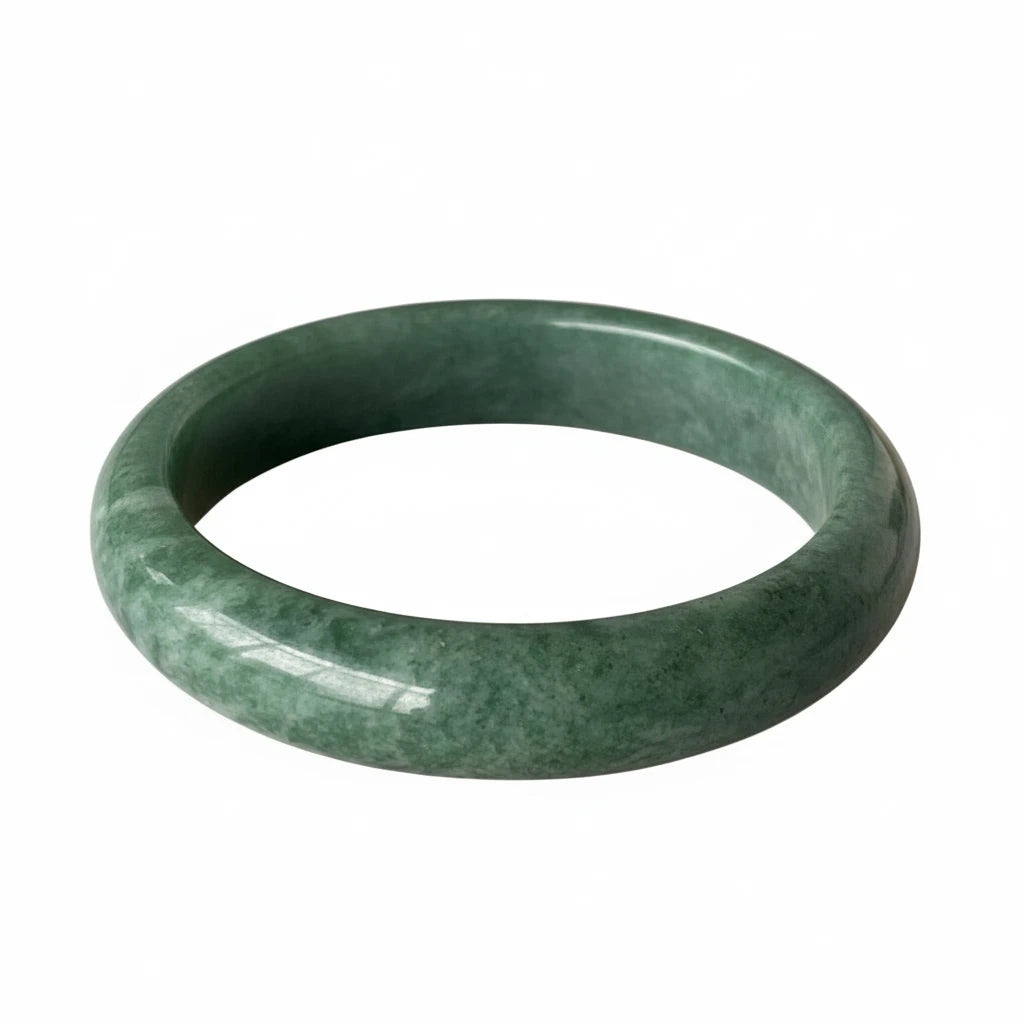 Jade Eternal - Genuine Myanmar Green Jadeite Bangle